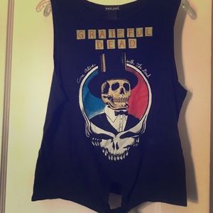 Front tie tank top